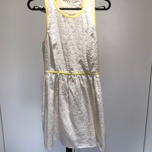 Parker White Jacquard Dress